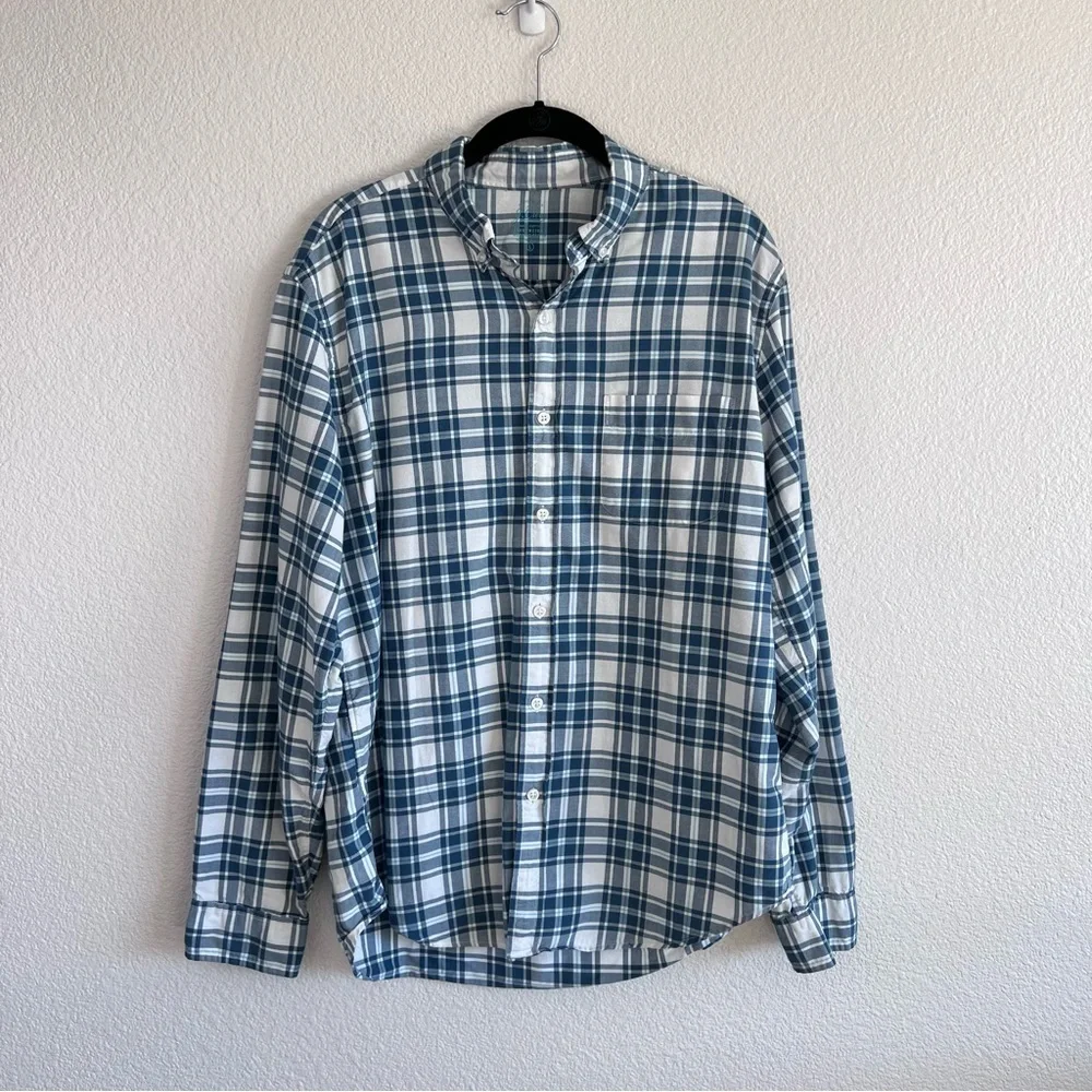 J. Crew Men’s Long‎ Sleeve Madras Oxford Shirt